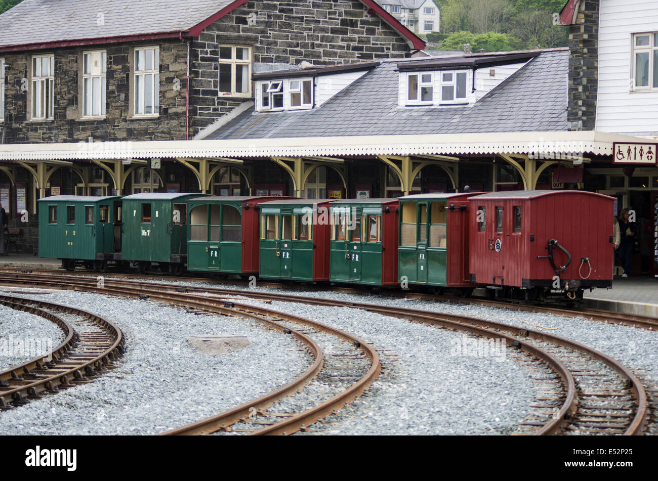 Ffestiniog Railway, Porthmadog, Gwynedd Banque D'Images