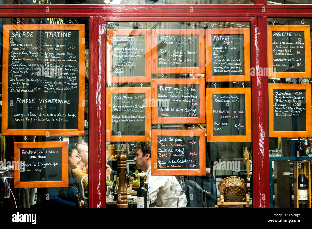 Le restaurant 4ème arrondissement rue Chanoinesse Paris France Banque D'Images