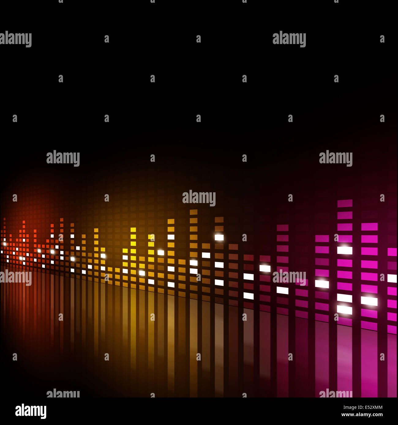 La musique de fond multicolore d'égaliseur pour les parties actives Banque D'Images