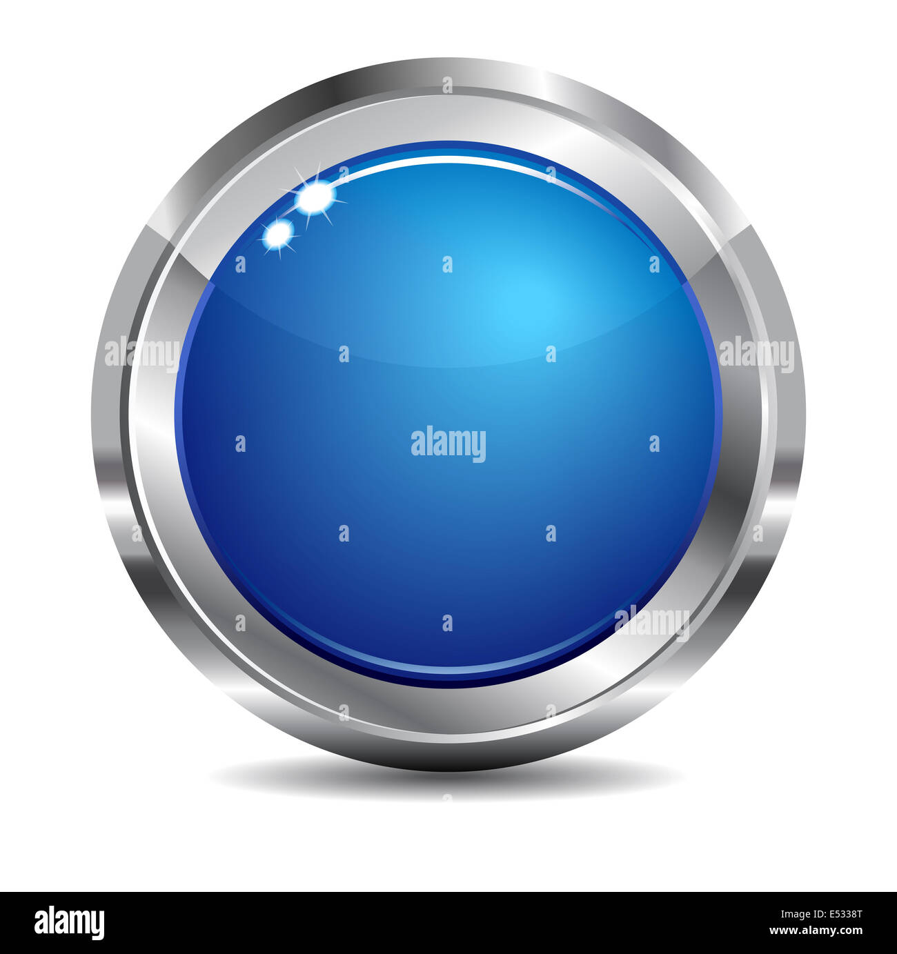 Le site Web de bleu à blanc et bouton de navigation de l'App Banque D'Images