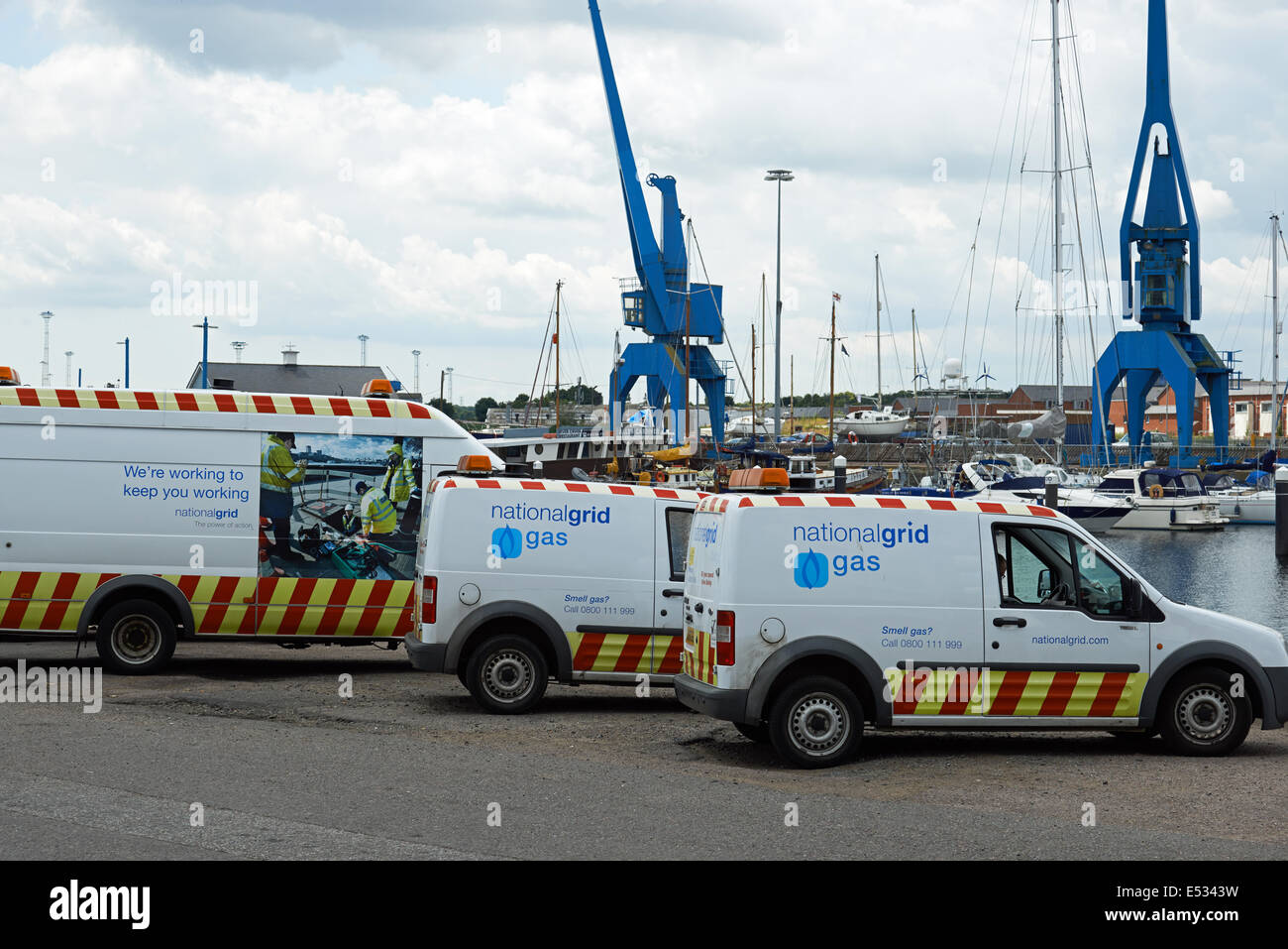 National Grid cars, Ipswich, Suffolk, UK. Banque D'Images