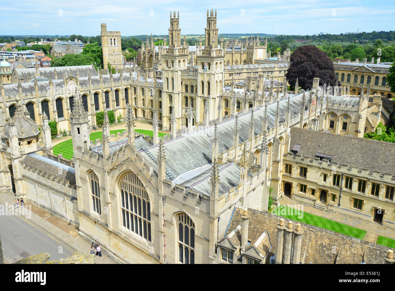 All Souls College de l'Université de l'église St.Marie la Vierge, Oxford, Oxfordshire, Angleterre, Royaume-Uni Banque D'Images