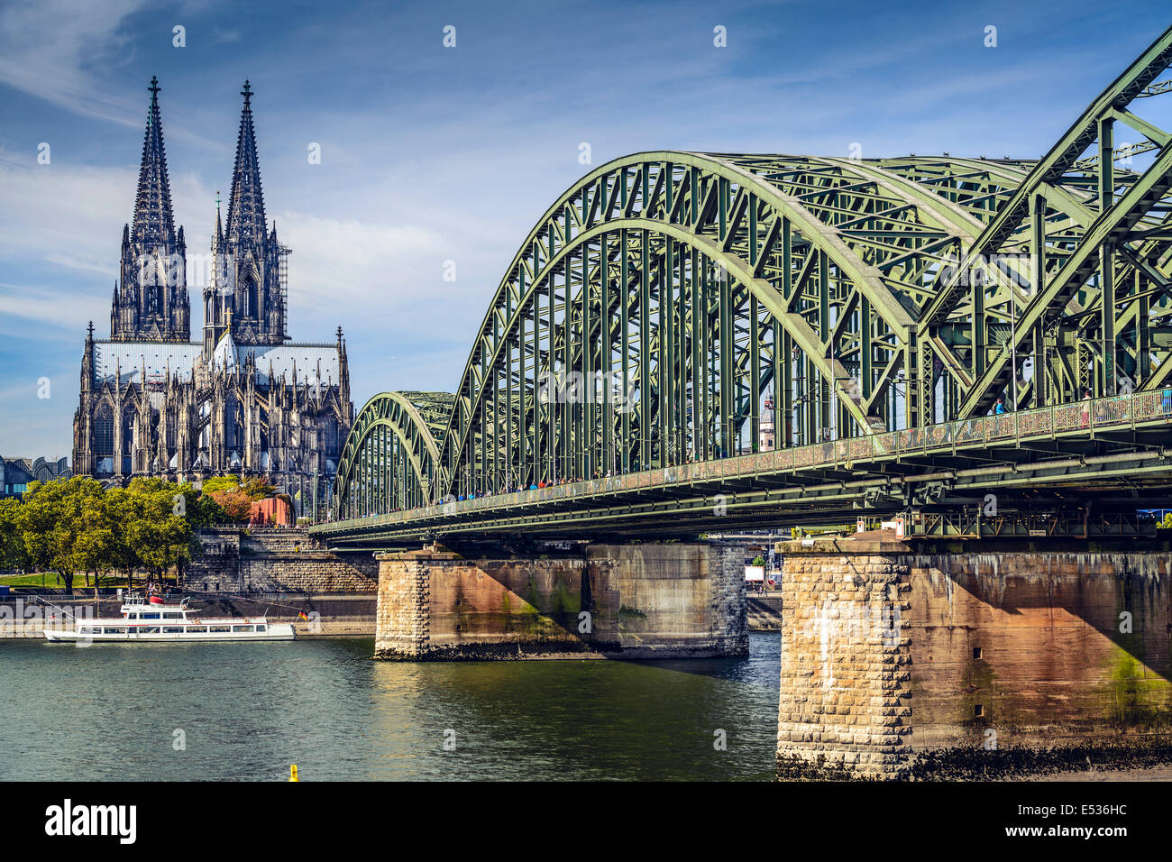 Cologne, Allemagne sur le Rhin. Banque D'Images
