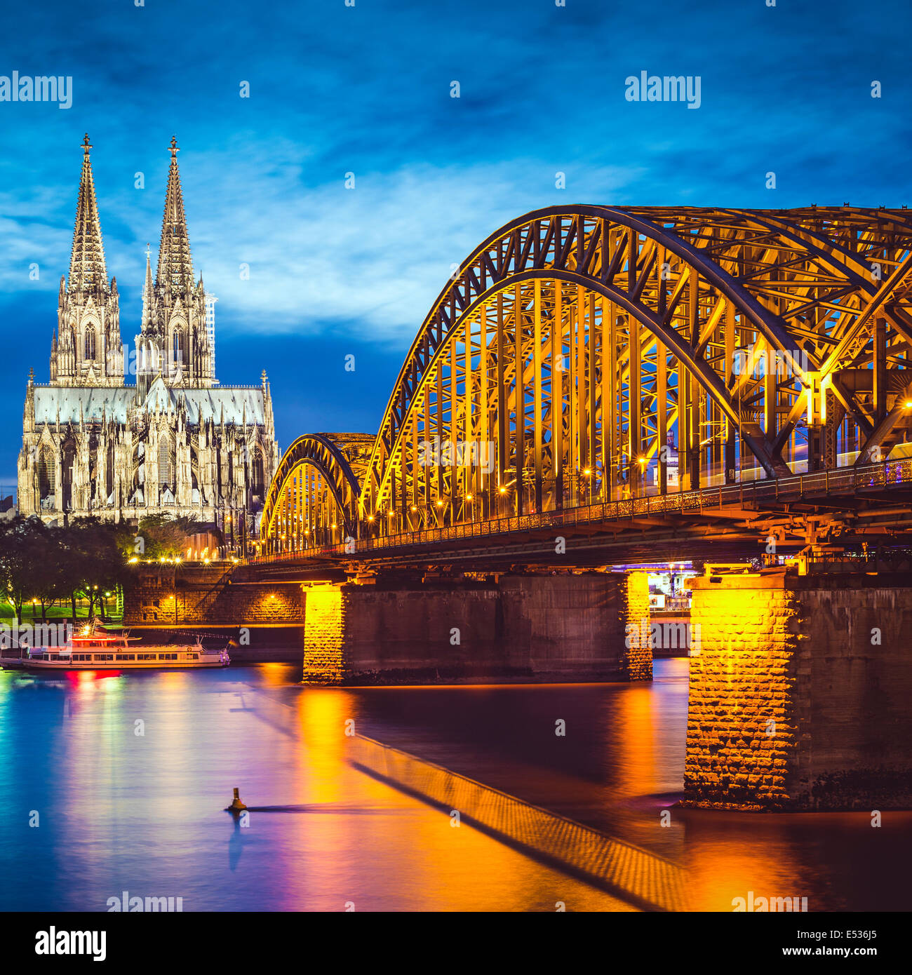Cologne, Allemagne sur le Rhin. Banque D'Images