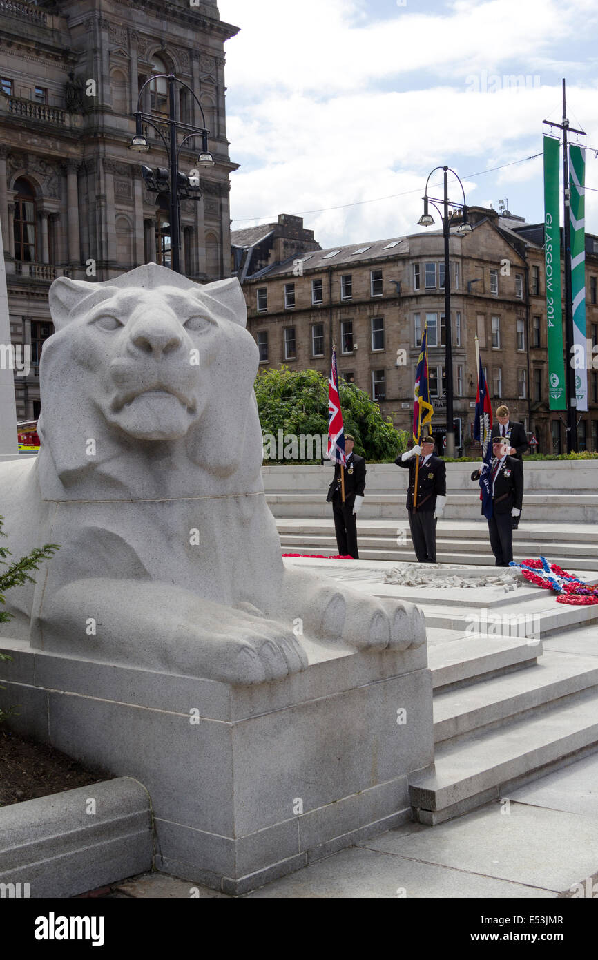 Cérémonie du souvenir des anciens combattants de l'île Falkland à George Square Glasgow Scotland UK Banque D'Images