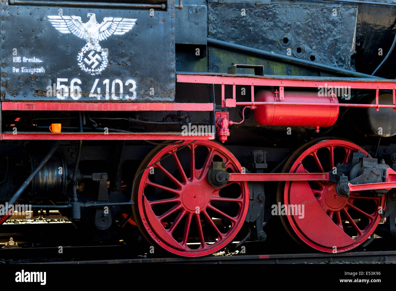 Ancienne locomotive à vapeur allemande de la DEUXIÈME GUERRE MONDIALE Banque D'Images