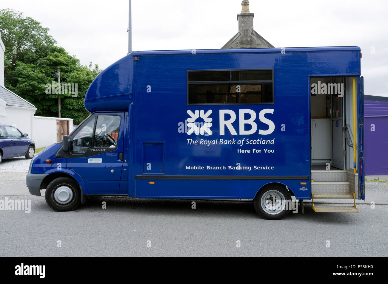 Royal Bank of Scotland mobile banque à Broadford Isle of Skye Scotland UK Banque D'Images