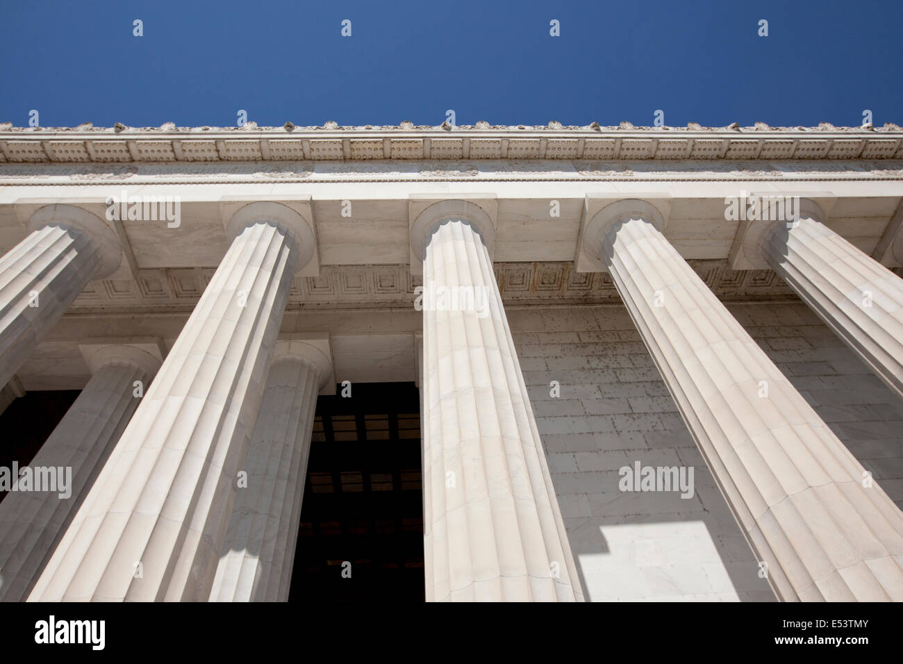 Lincoln Memorial coloumns Banque D'Images