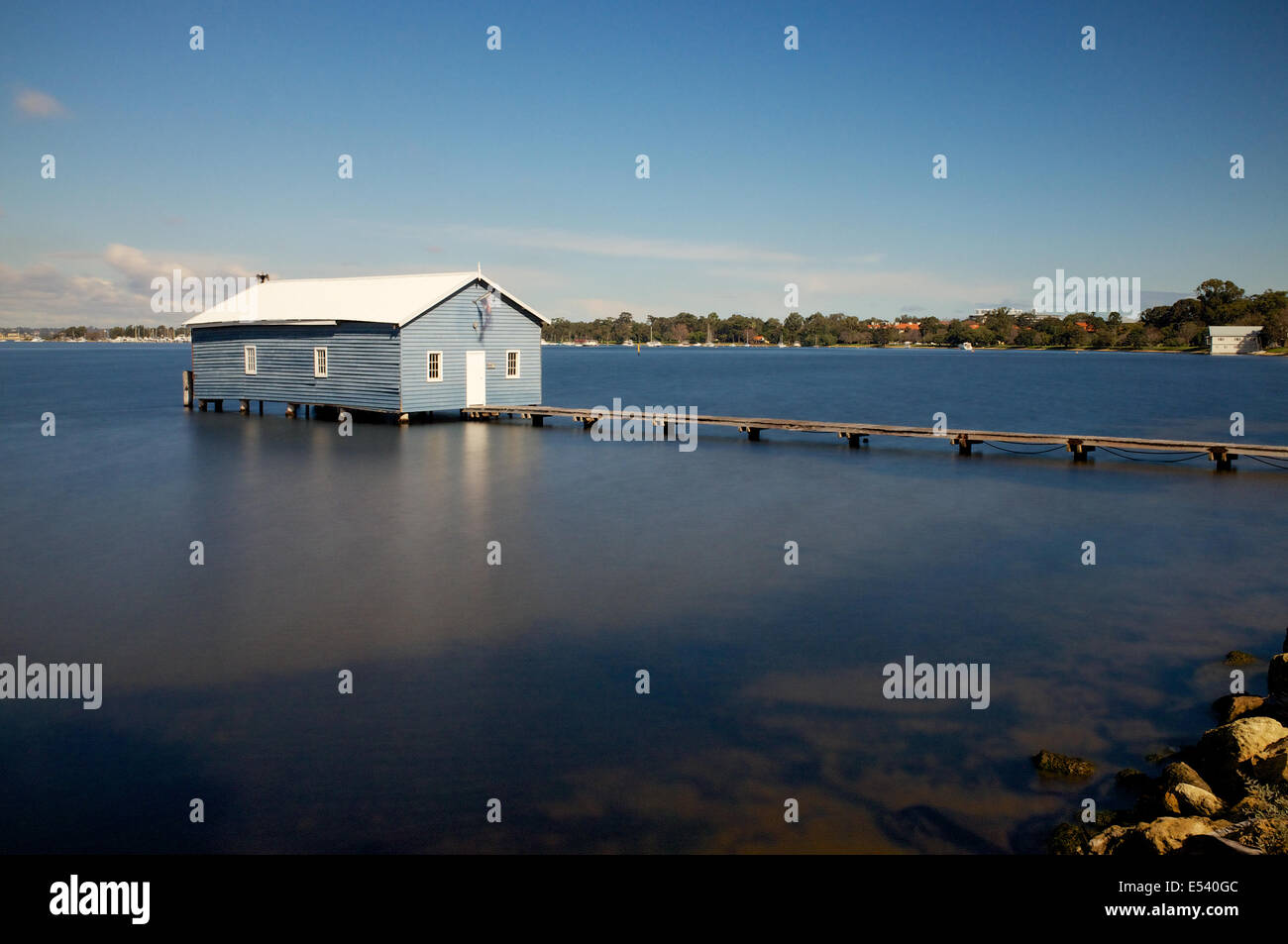 Le bord de Crawley Boatshed est un site reconnu et fréquemment photographiés à Crawley, une banlieue de Perth en W de l'Australie. Banque D'Images