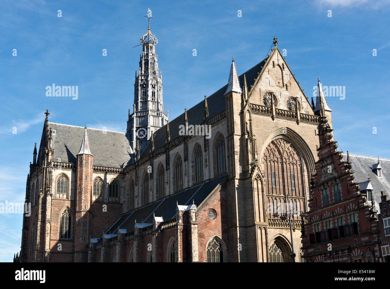 Cathédrale Saint-Bavon à Haarlem, Pays-Bas' Banque D'Images