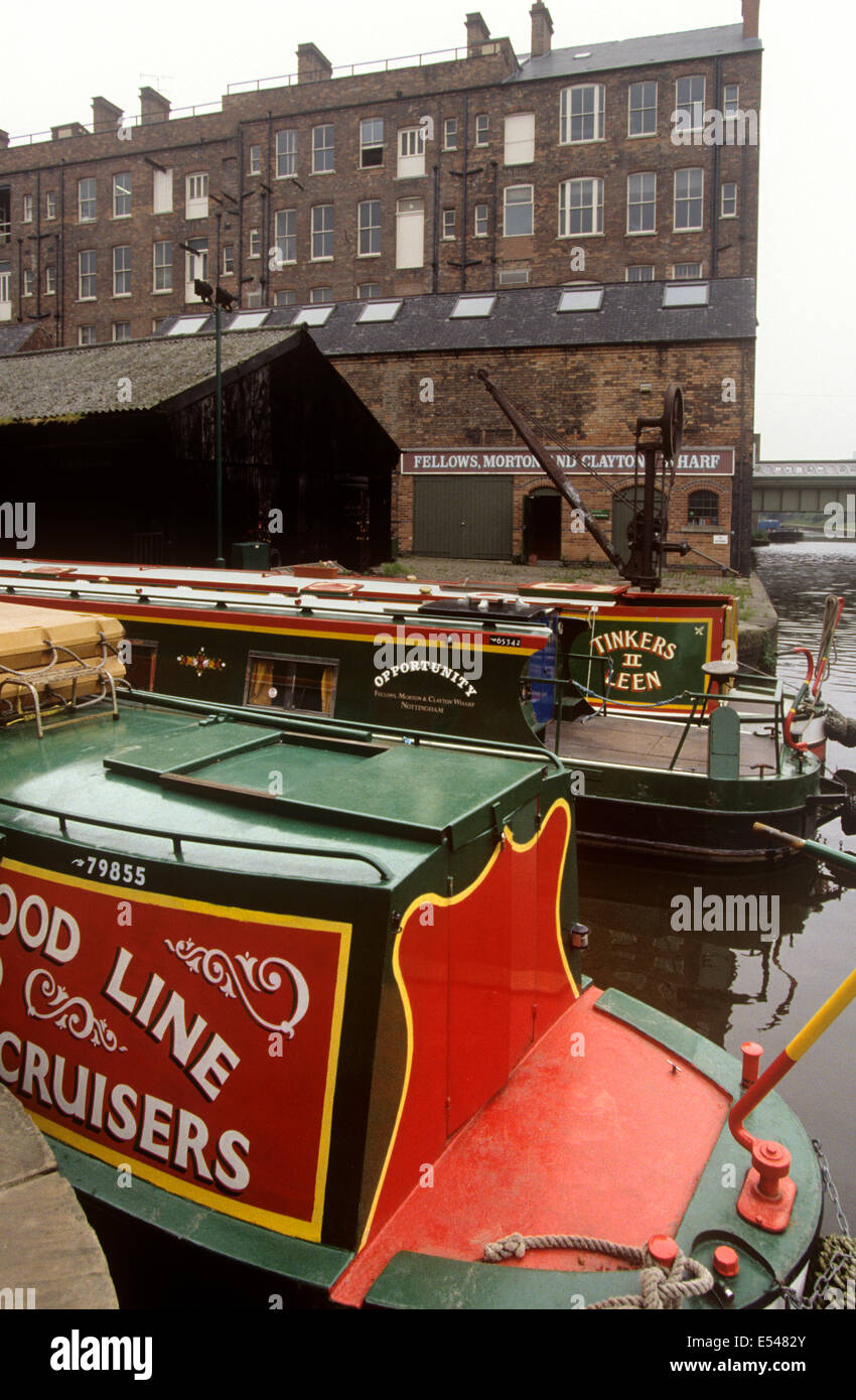 Royaume-uni, Angleterre, Nottingham, boursiers, Morton et Clayton, quai du Canal de Beeston dans les années 90, avant la modernisation Banque D'Images