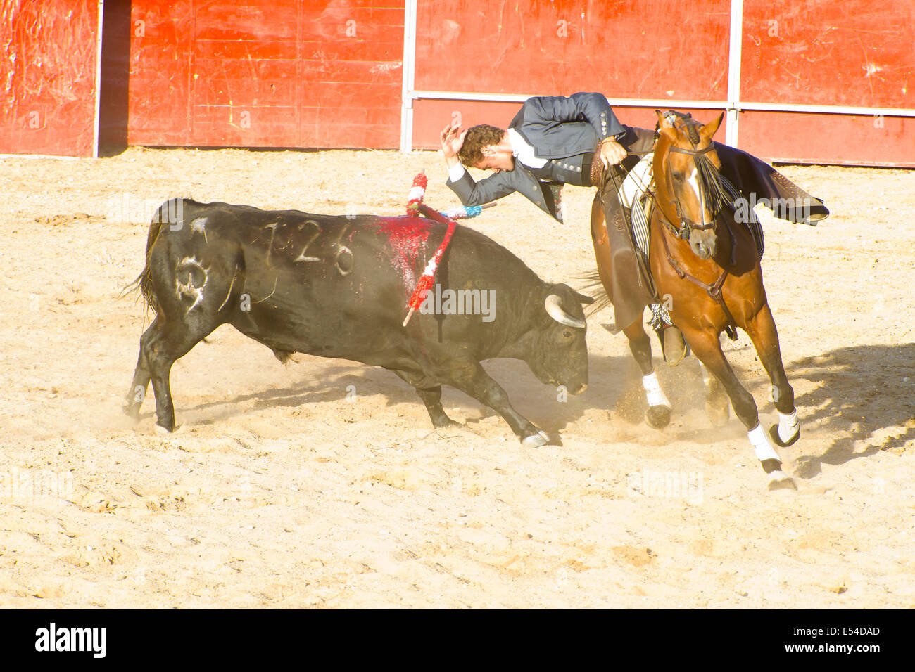 MADRID, ESPAGNE - 10 SEPTEMBRE : torero à cheval, corrida. 10 septembre 2010 à Madrid (Espagne) Banque D'Images