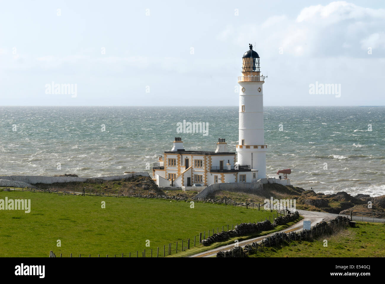 Corsewall Lighthouse Stranraer Luxury Hotel donnant sur le canal du Nord de la mer d'Irlande. Banque D'Images