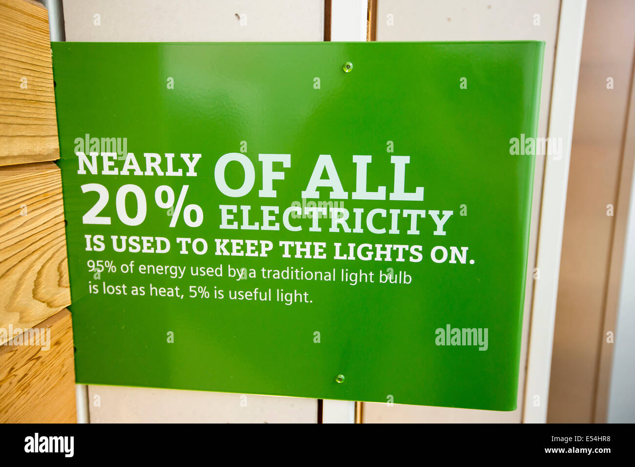Une exposition à la durabilité de l'édifice de cristal qui est le premier bâtiment au monde à avoir obtenu un remarquable BREEAM (BRE Environmental Assessment Method) la notation et la certification LEED (Leadership in Energy and Environmental Design) certification platine. Londres, Royaume-Uni. Banque D'Images
