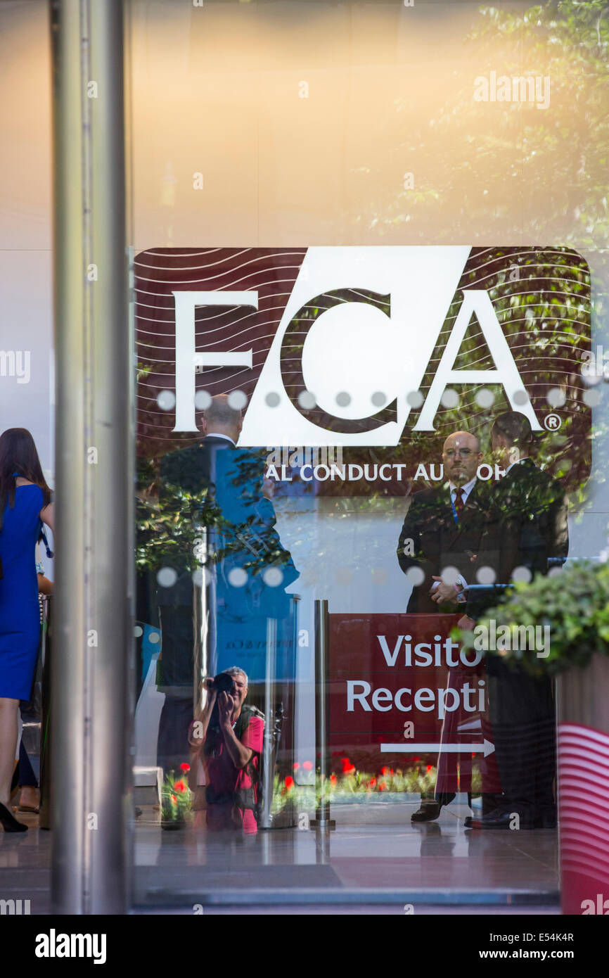 La FCA, Financial Services Authority, à Canary Wharf, London, UK. Banque D'Images