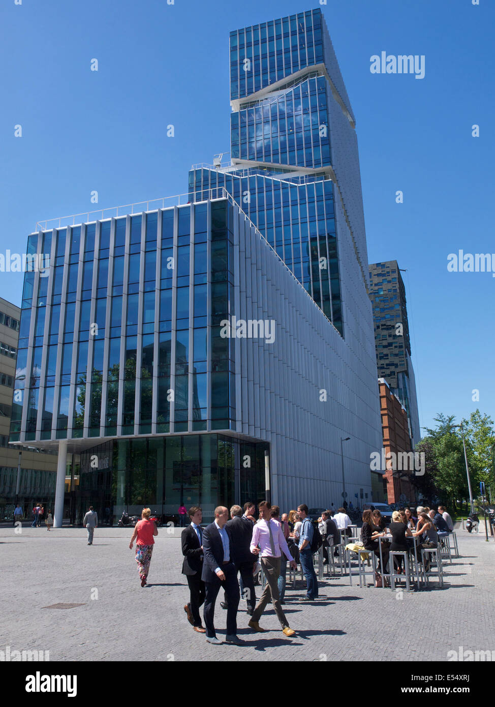 Office Tower dans l'axe sud Zuidas district financier à Amsterdam, Pays-Bas Banque D'Images