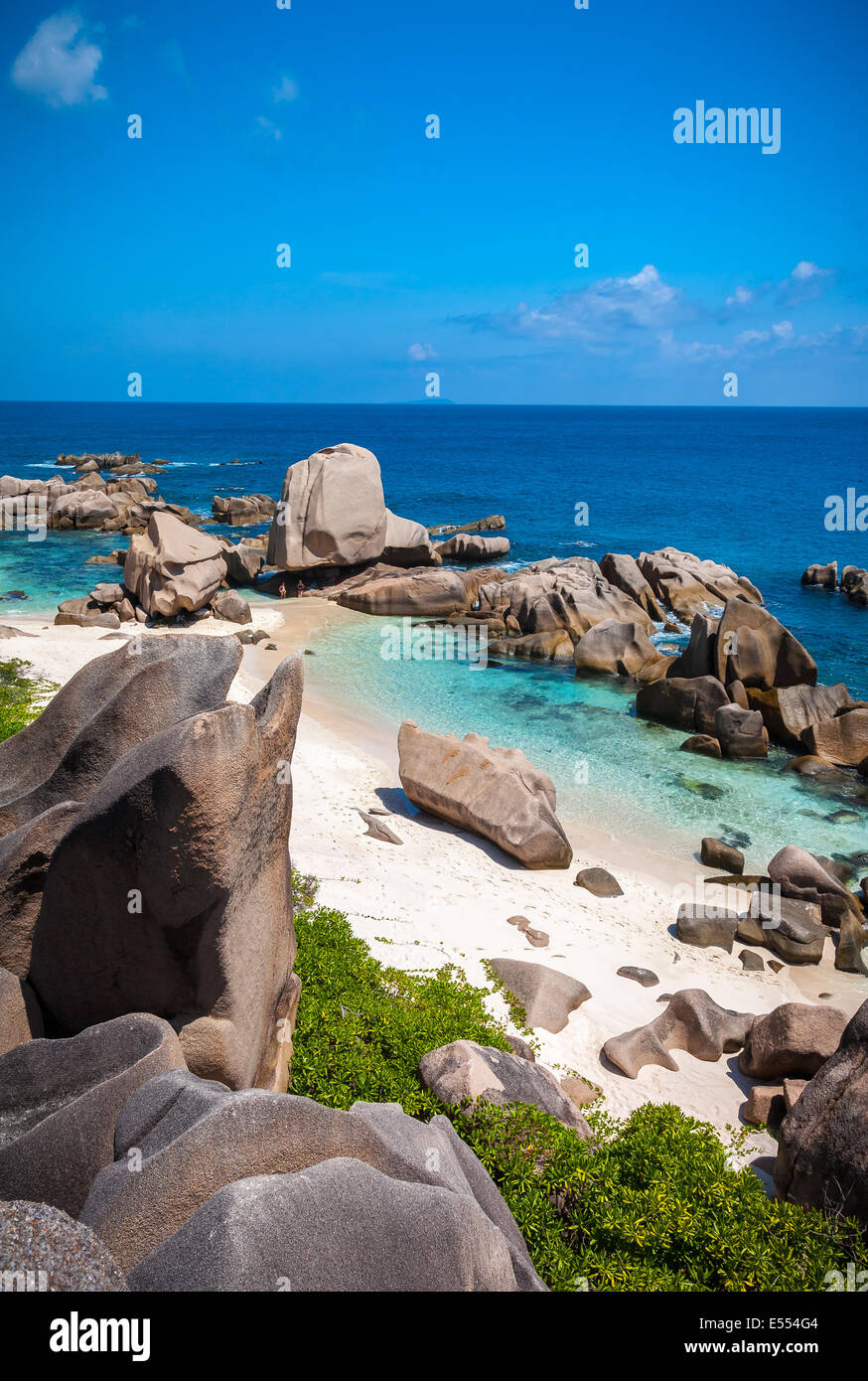 Vue imprenable sur la plage Unique Banque D'Images