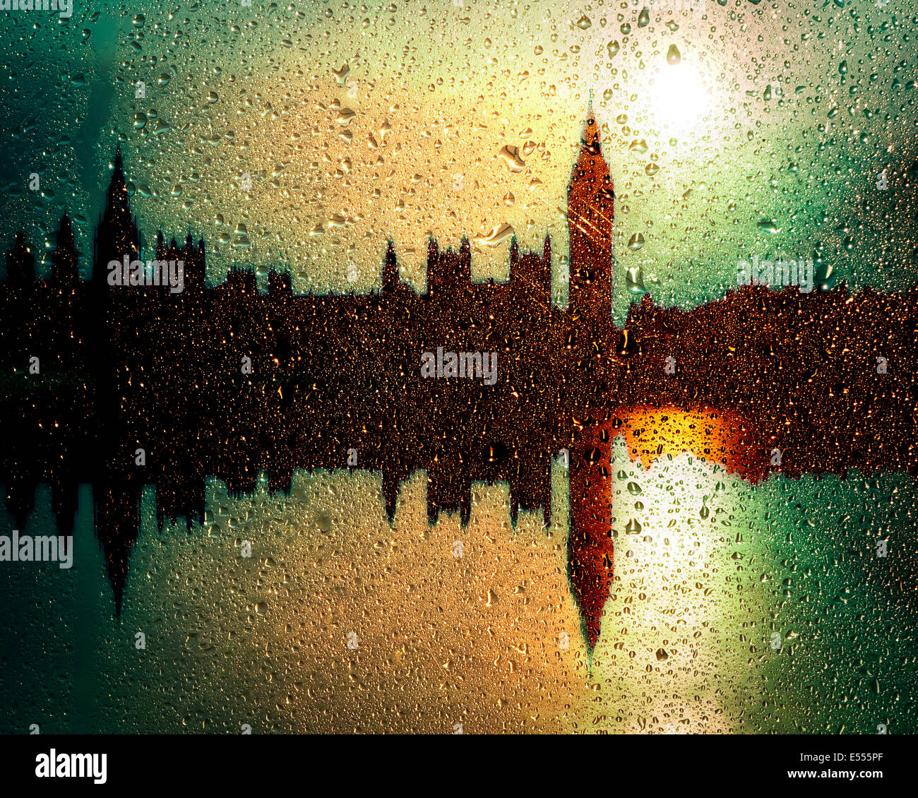 GB - LONDON : London Rain Banque D'Images