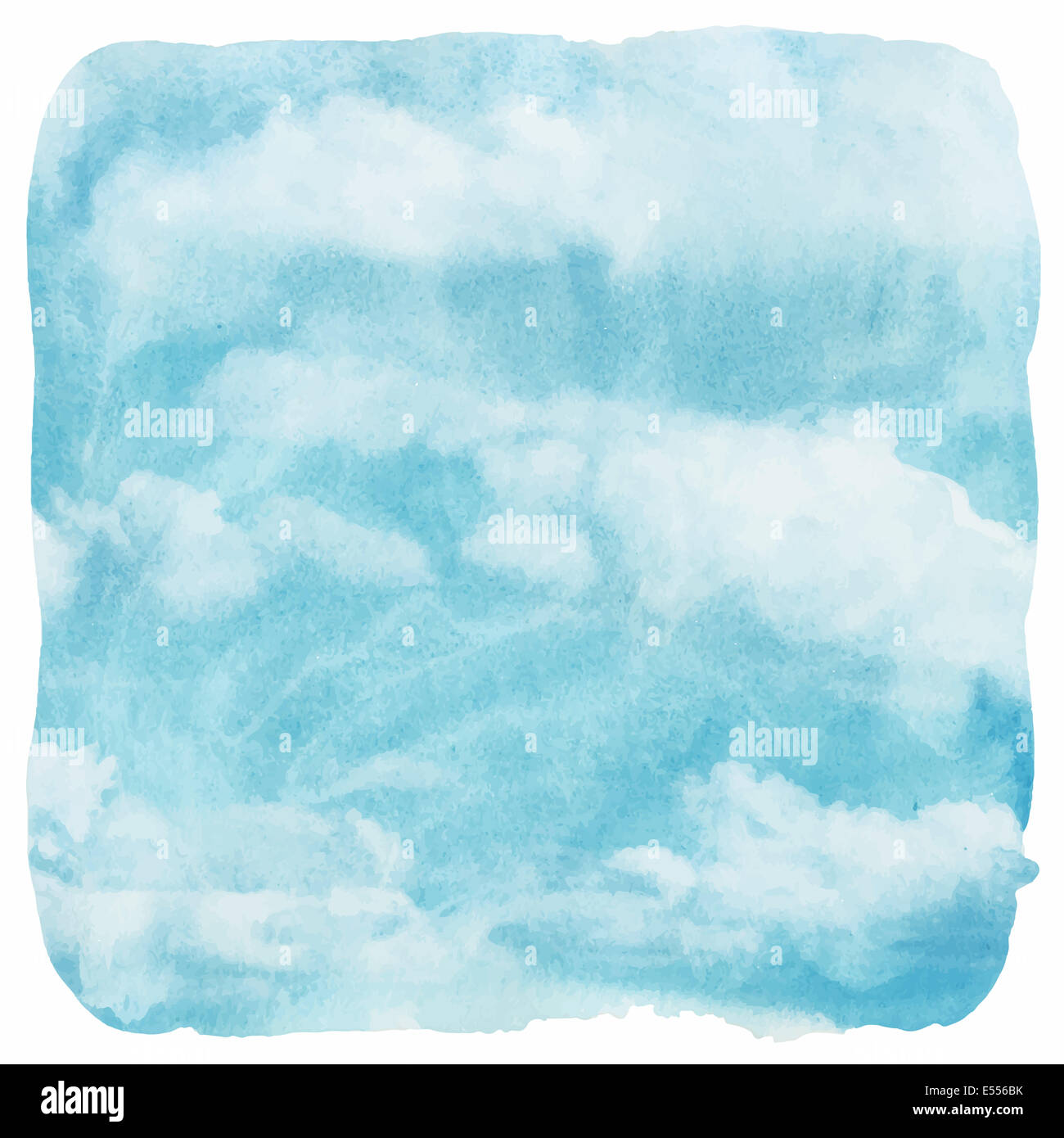 Fond de Ciel et nuages aquarelle Banque D'Images
