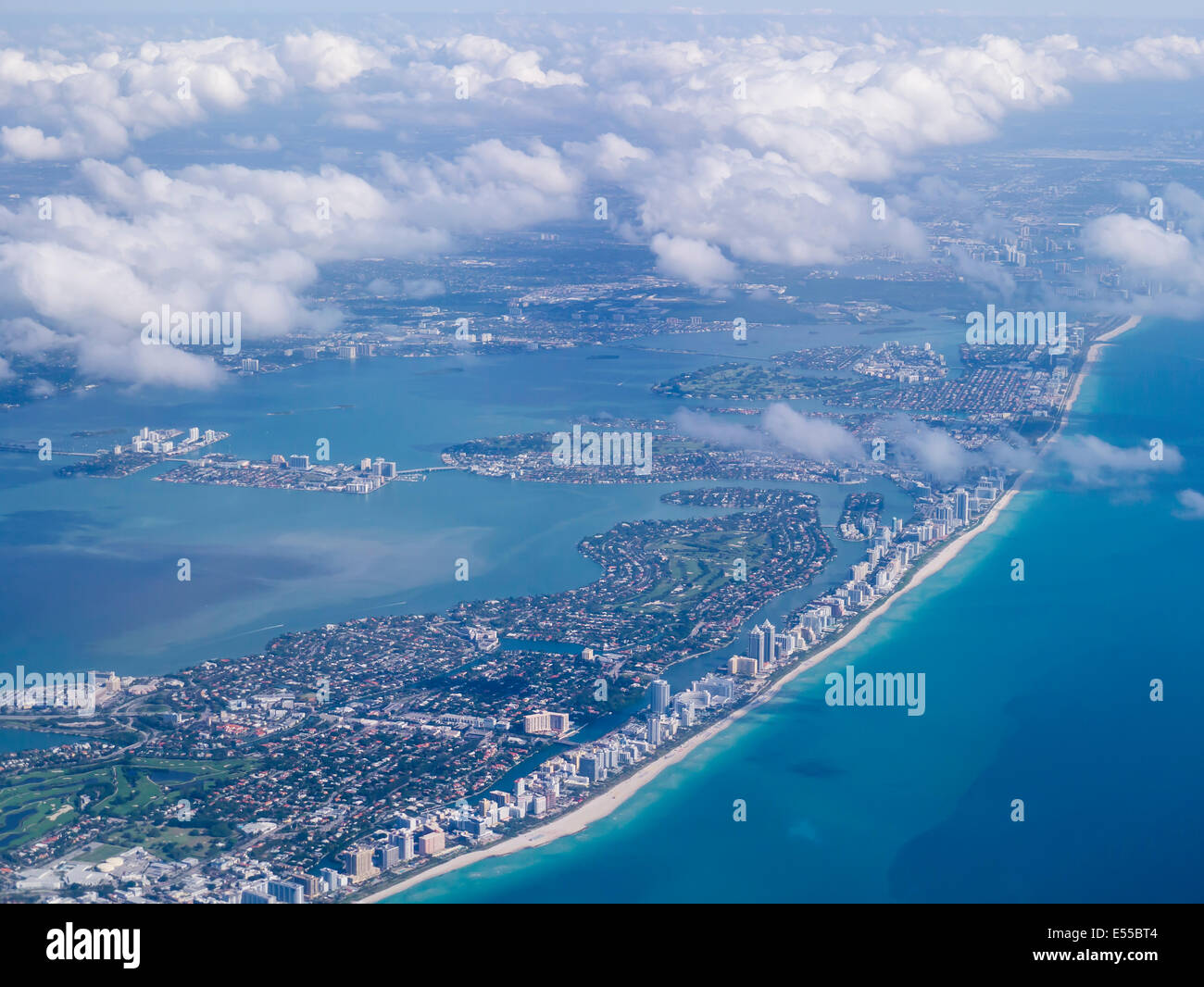 Résumé Vue aérienne de Miami beach Banque D'Images