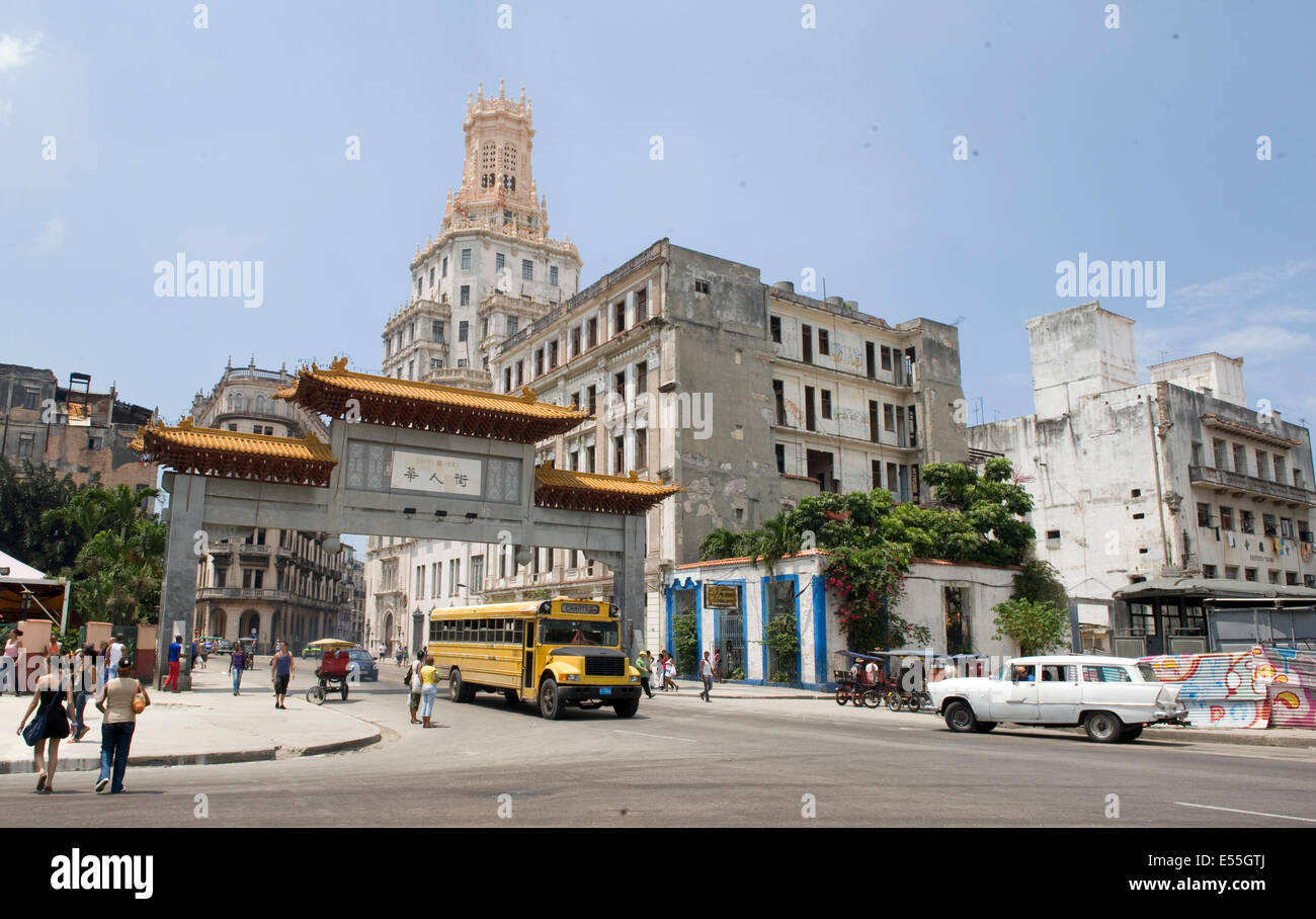 La vie à La Havane Cuba Banque D'Images