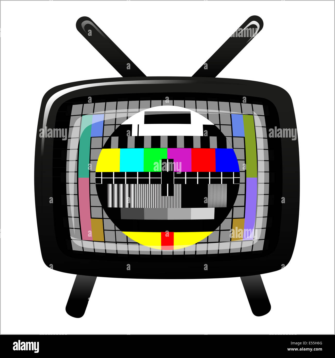 Plat - couleur le motif de test - test card, vector Banque D'Images