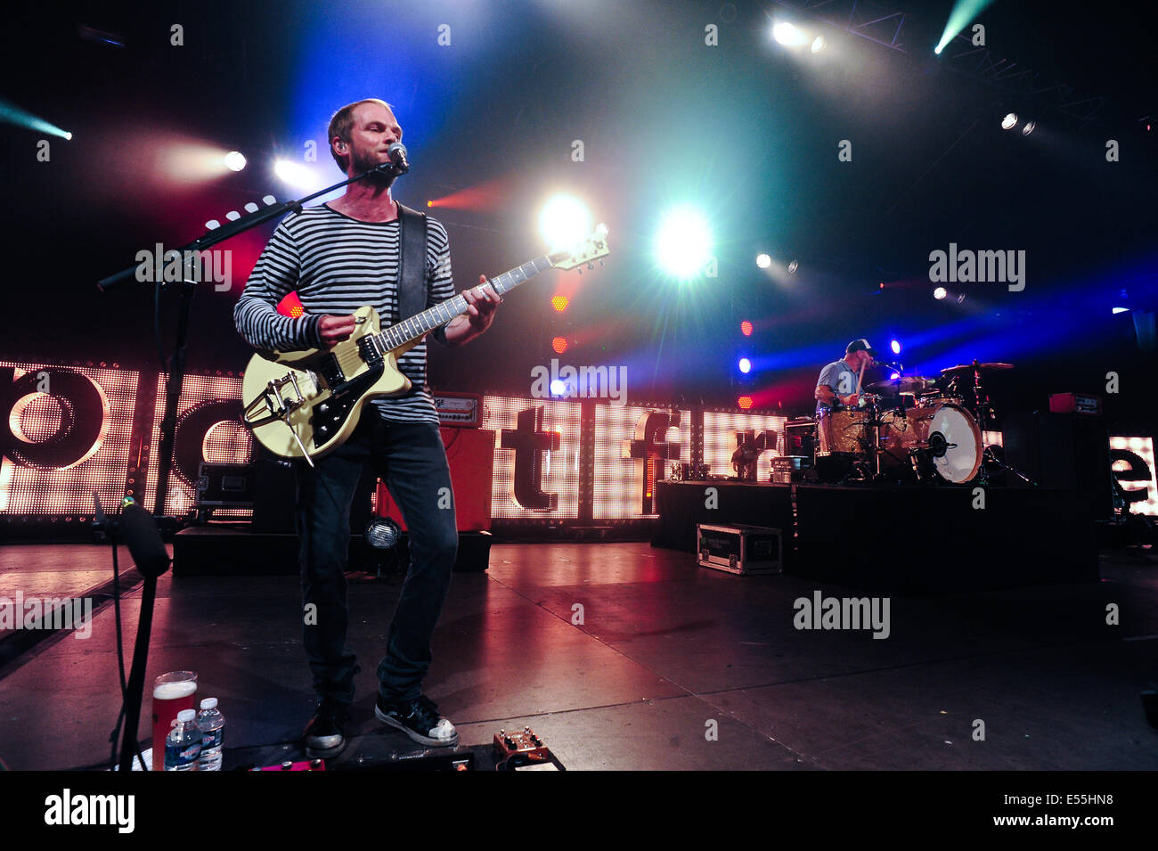 Freiburg, Allemagne. 21 juillet, 2014. Groupe de rock indépendant allemand Sportfreunde Stiller fonctionne à ZMF music festival à Freiburg, Allemagne. Photo : Miroslav Dakov/ Alamy Live News Banque D'Images