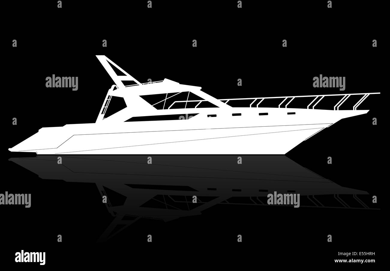 Yacht de luxe , vector Banque D'Images