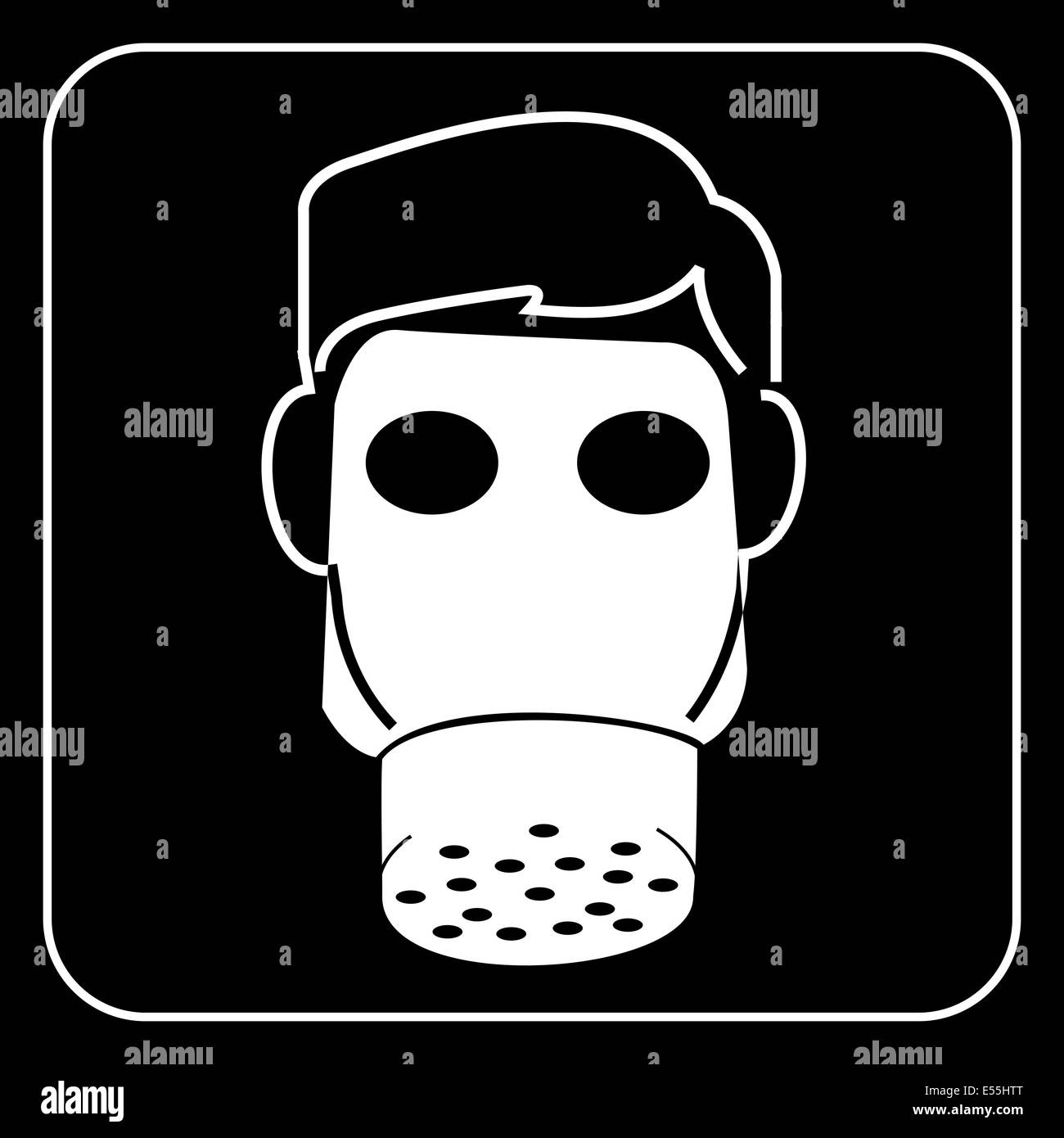 Masque à gaz-symbole de l'équipement de sécurité, vector Banque D'Images