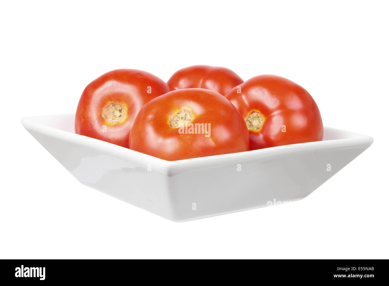 Assiette de tomates Banque D'Images