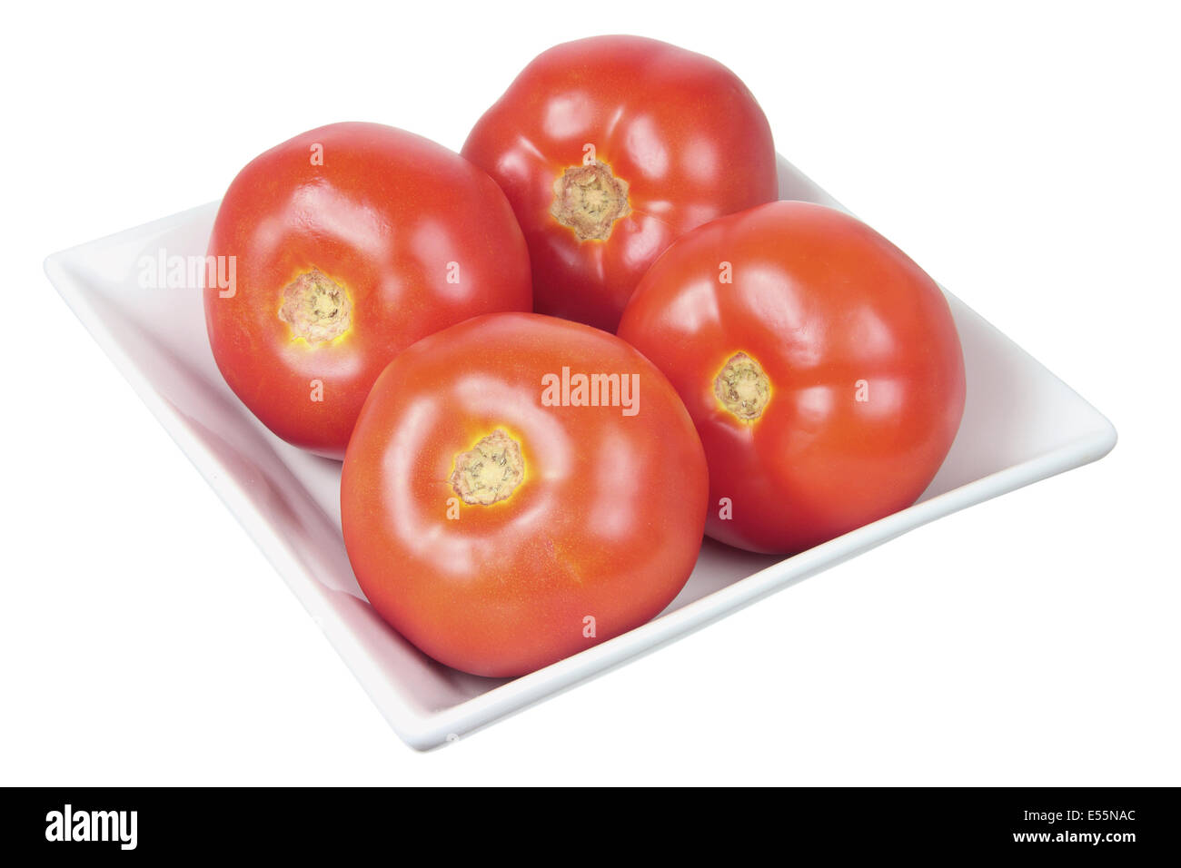 Assiette de tomates Banque D'Images