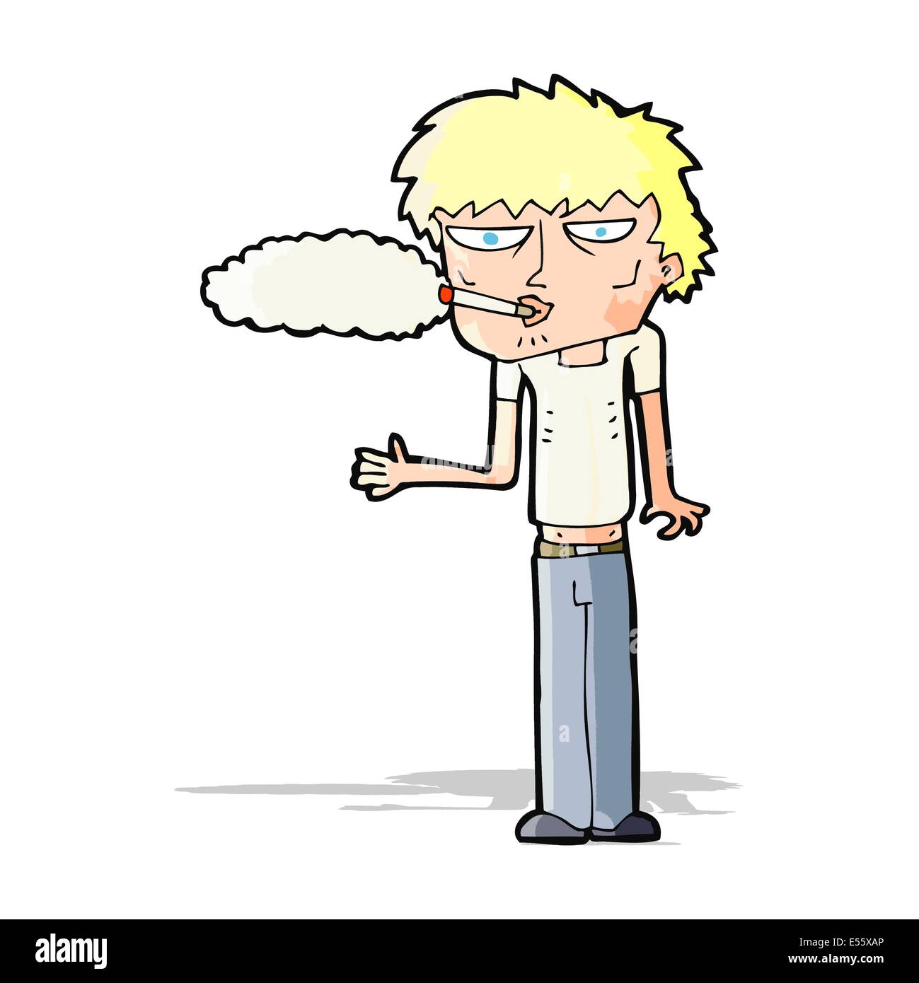 fumeur de dessin animé Illustration de Vecteur