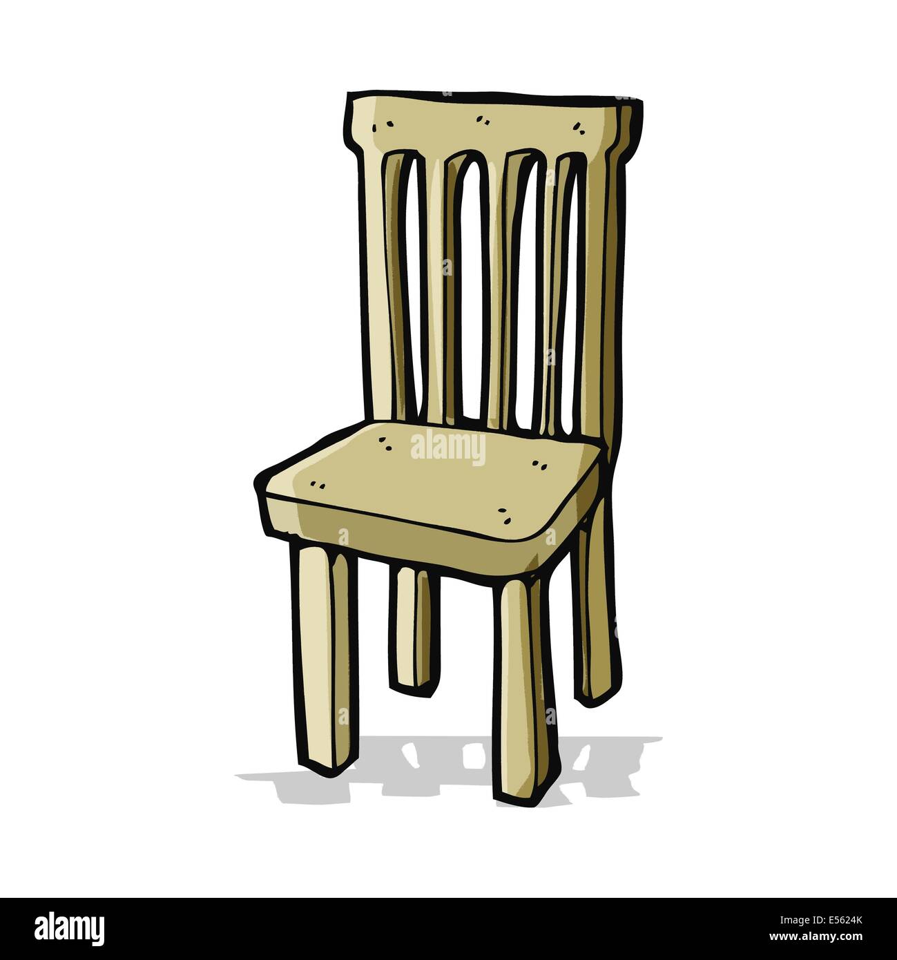 Cartoon chaise en bois Image Vectorielle Stock - Alamy