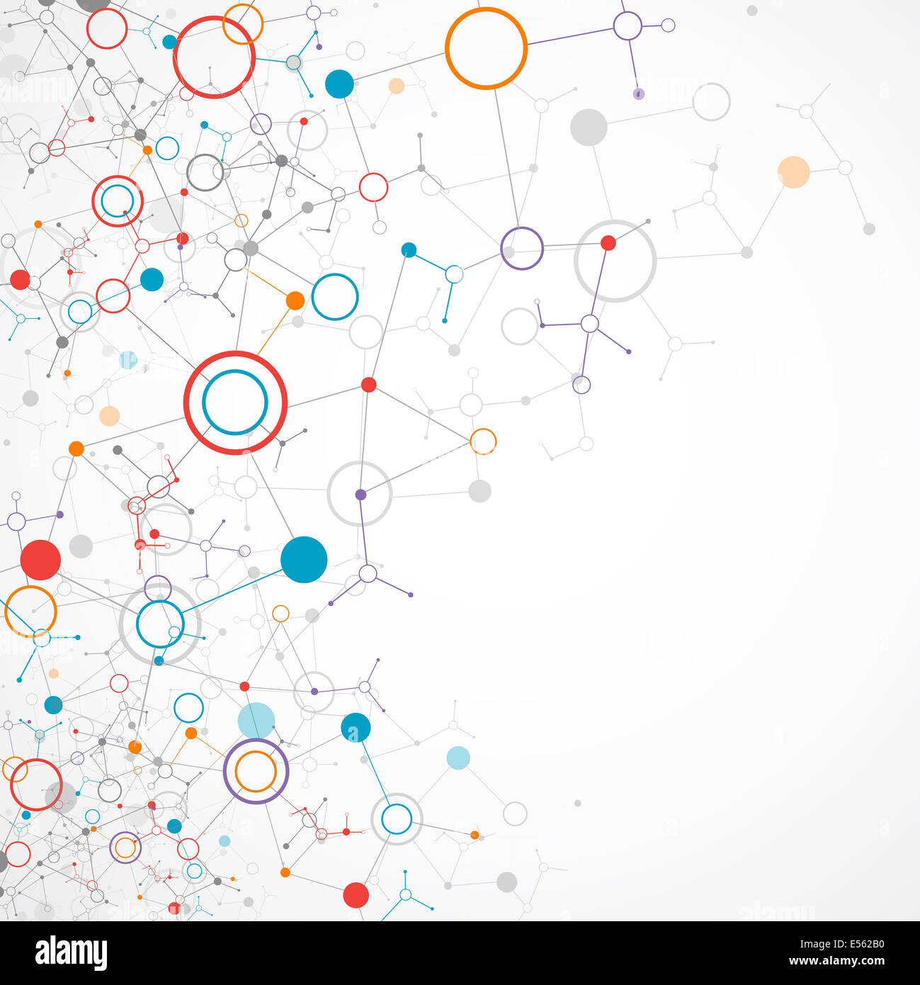 La technologie couleur arrière-plan de communication réseau Banque D'Images