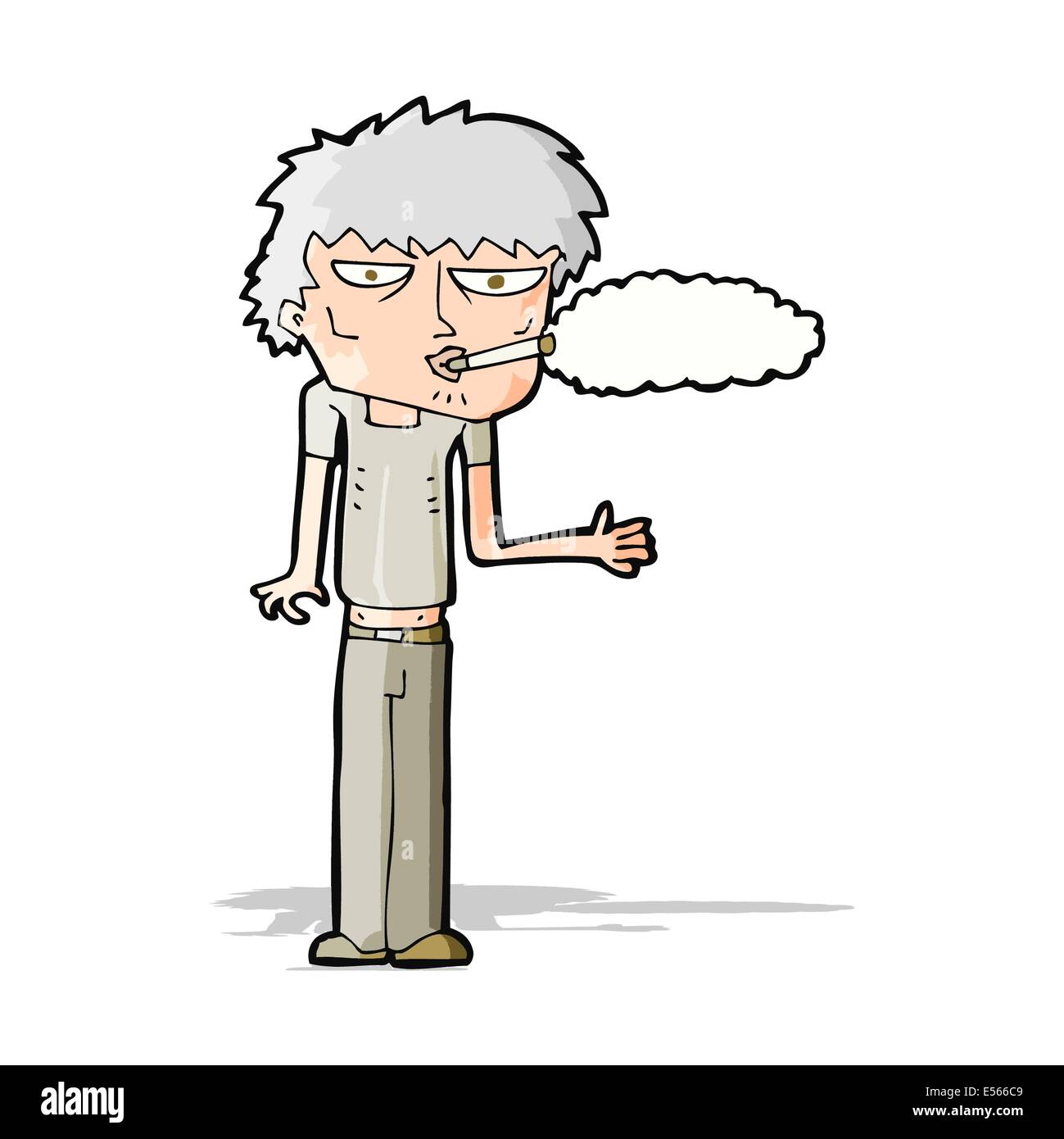 fumeur de dessin animé Illustration de Vecteur