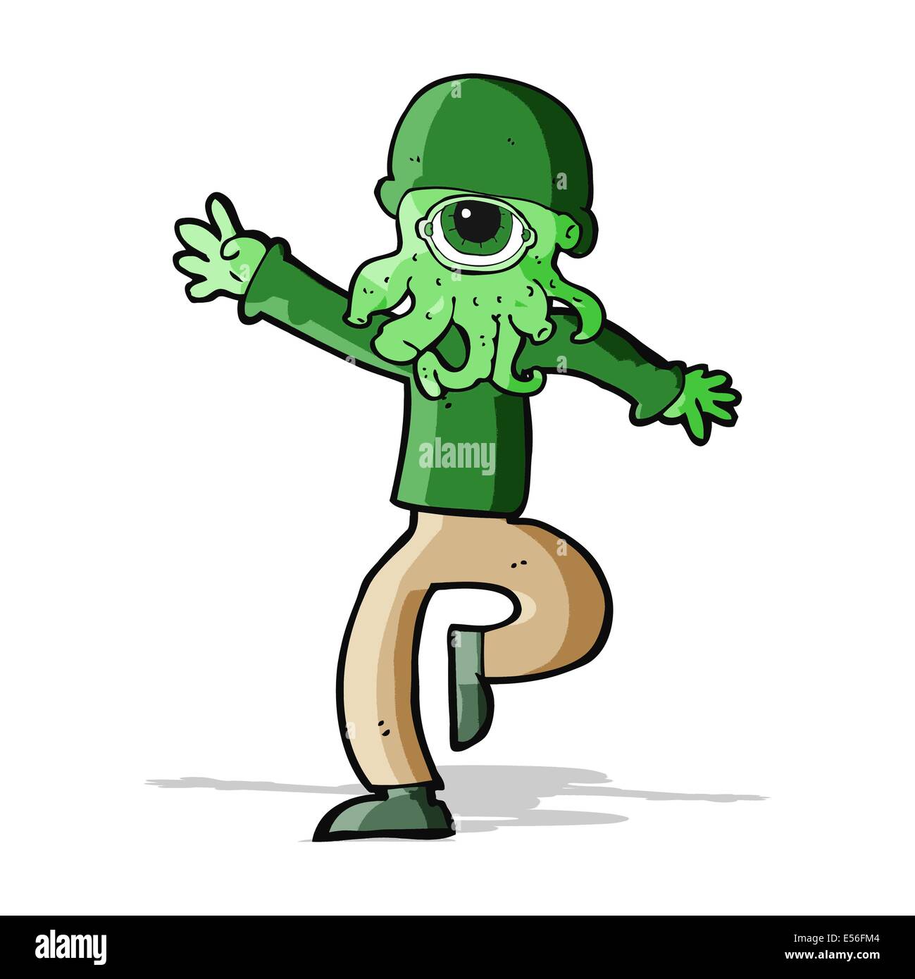 Alien cartoon monster man Illustration de Vecteur
