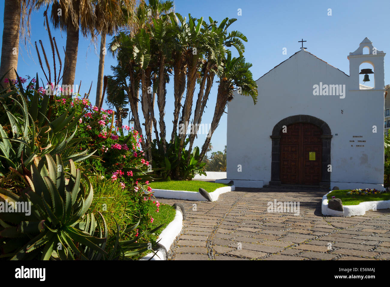 Chapelle de San Telmo. Puerto de la Cruz de la ville. Tenerife, Canaries, Espagne, l'océan Atlantique, l'Europe. Banque D'Images