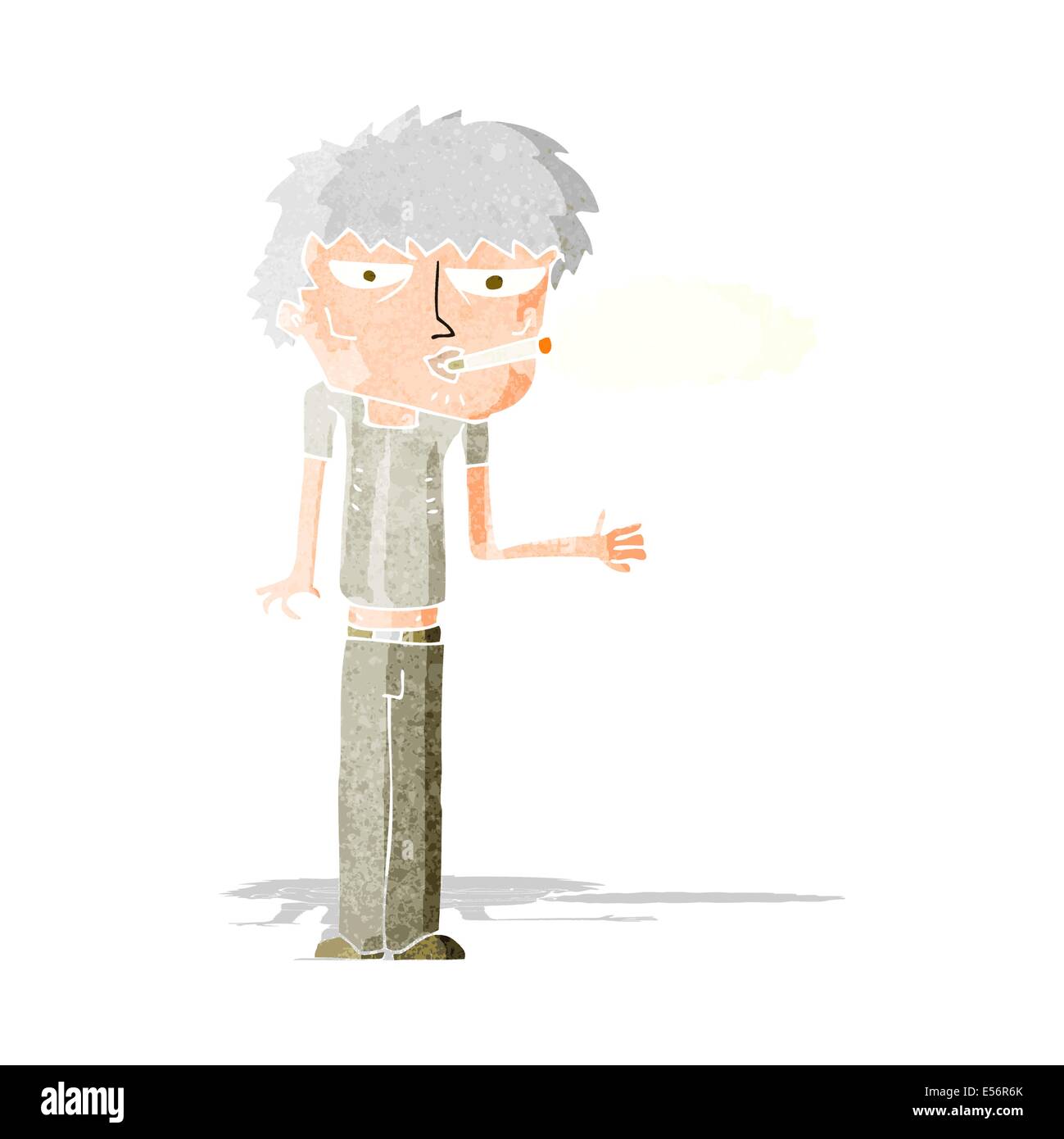 fumeur de dessin animé Illustration de Vecteur