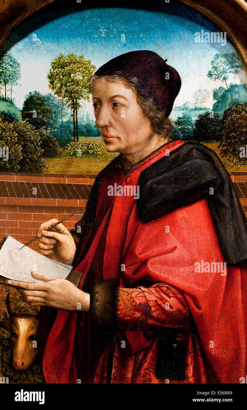 Saint Luc peignant la vierge 15ème siècle anonyme Pays-bas Néerlandais Banque D'Images