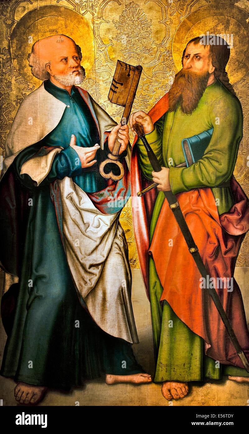 Saint Pierre et Saint Paul 15e siècle allemand Allemagne Bavière Banque D'Images