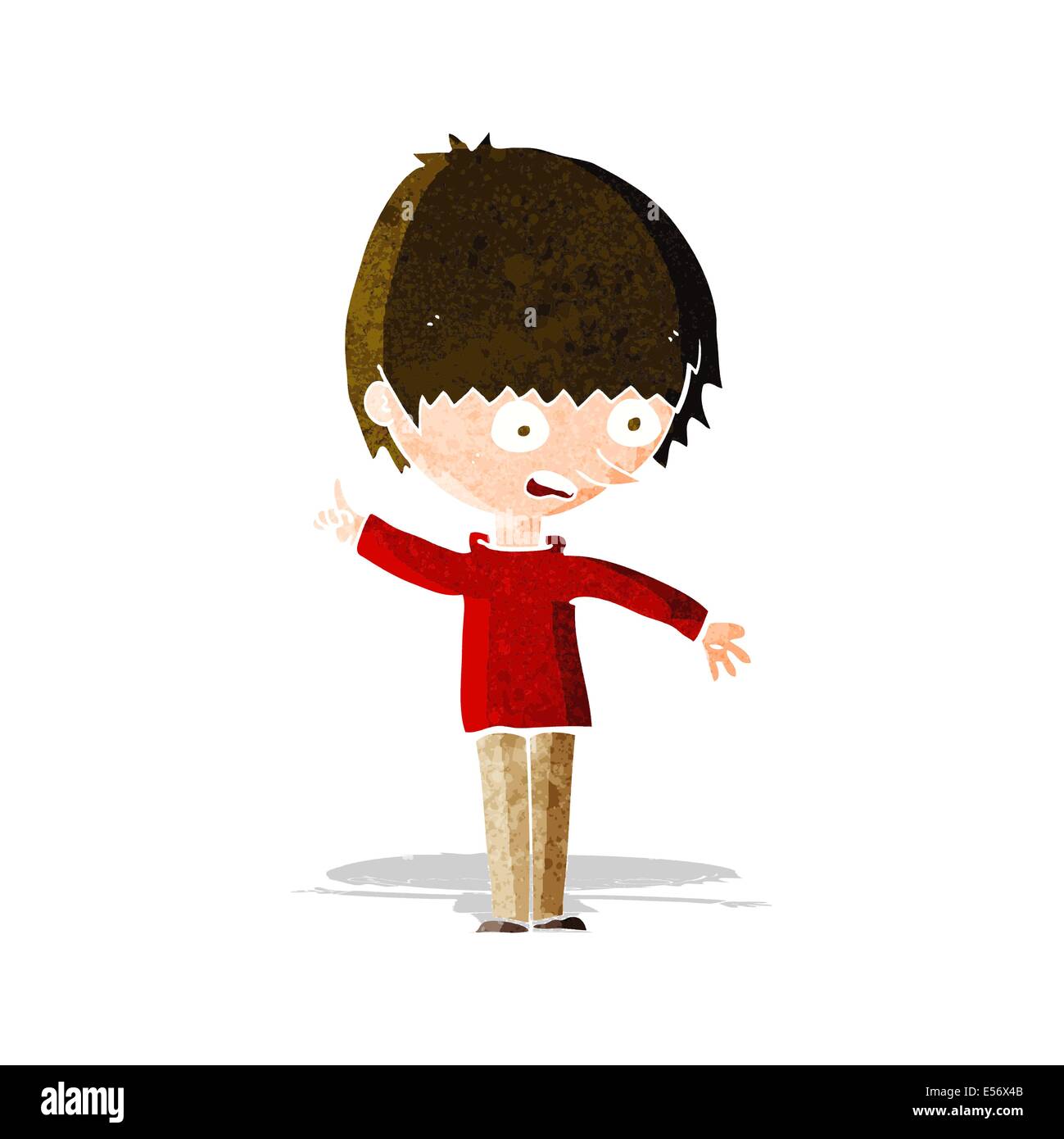 Cartoon boy avec question Illustration de Vecteur