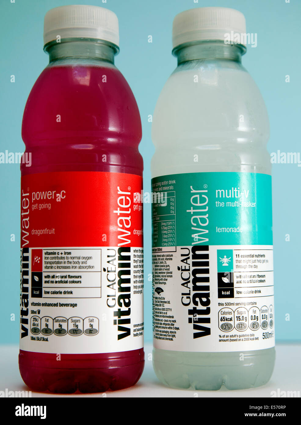 Glaceau Vitamin Water energy drink - artiste rap 50 Cent est un investisseur - maintenant propriété de Coca-Cola Banque D'Images