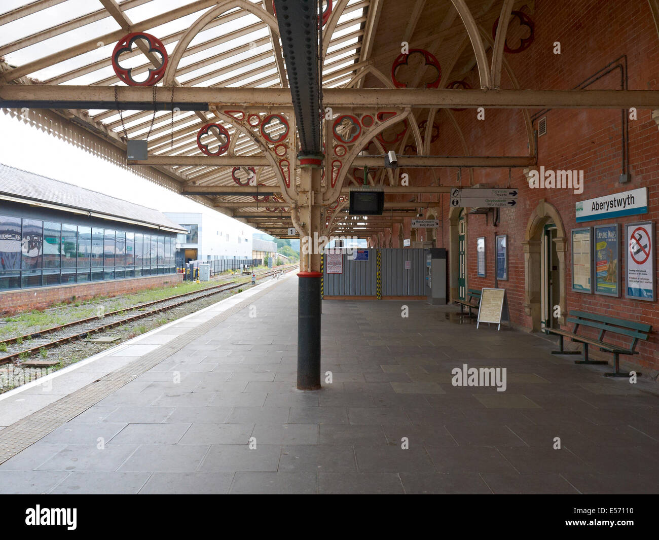 La gare d''Aberystwyth Wales UK Banque D'Images