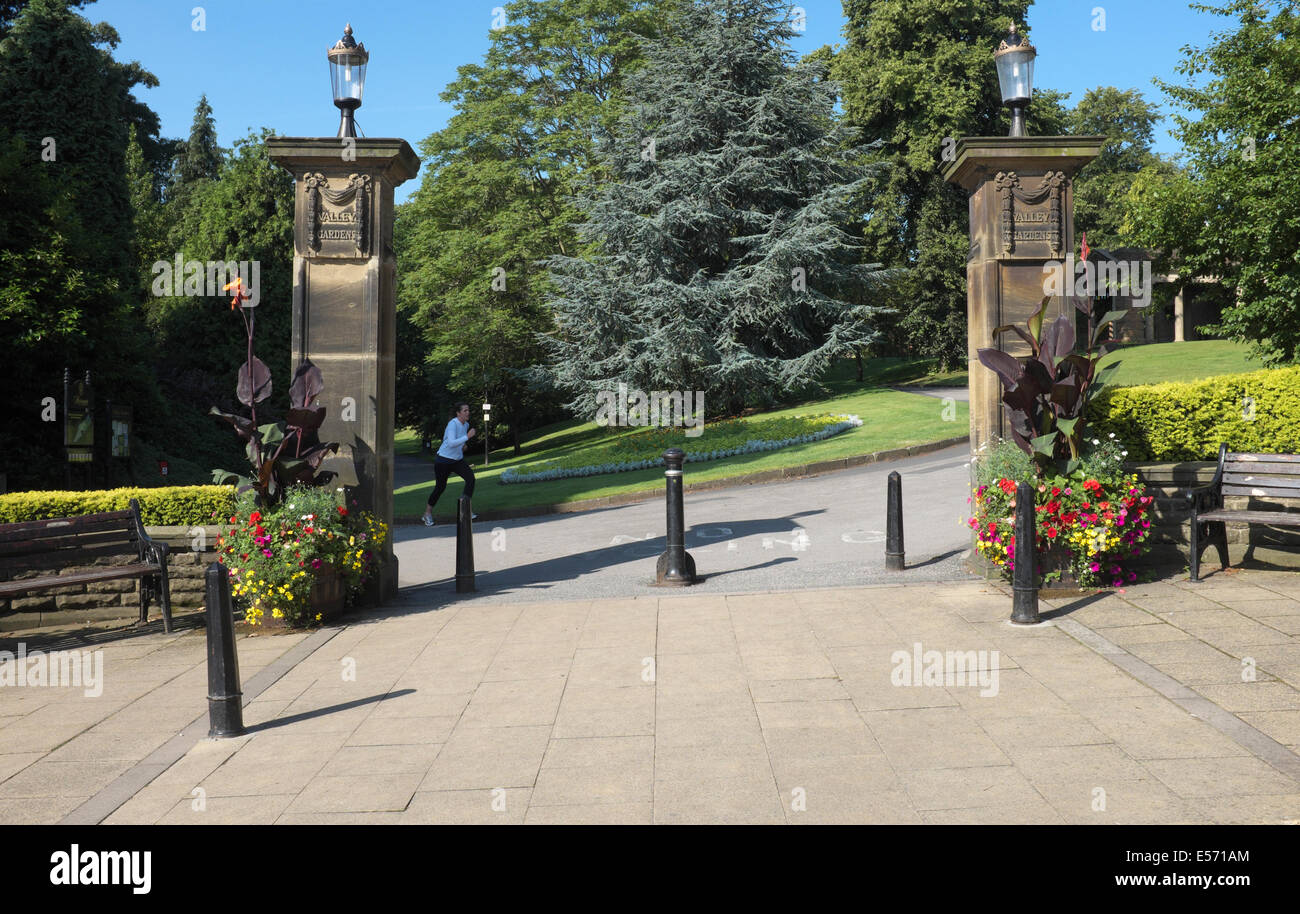 Entrée de valley gardens à Harrogate, North Yorkshire, Angleterre Banque D'Images