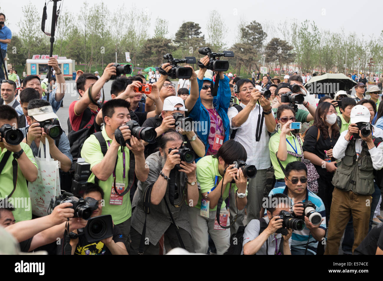 L 'accent sur les photographes, Beijing Beijing' Vision de la cérémonie d'ouverture du projet, Beijing, Chine Banque D'Images