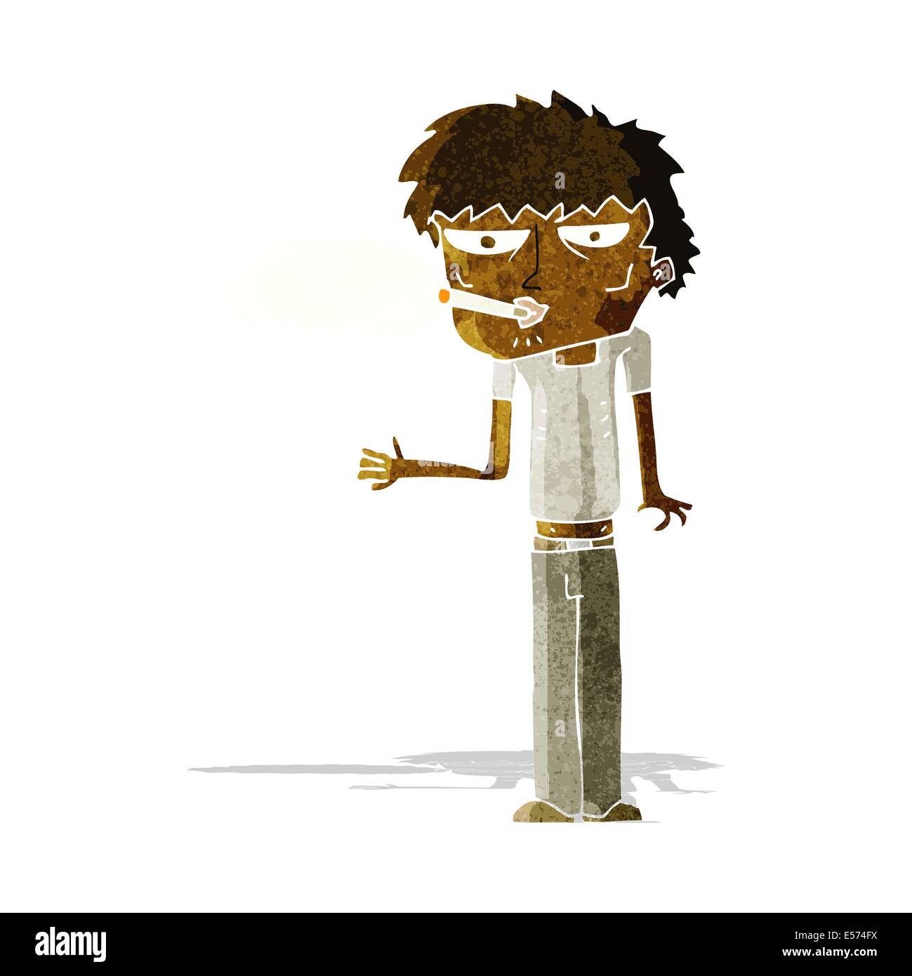 fumeur de dessin animé Illustration de Vecteur