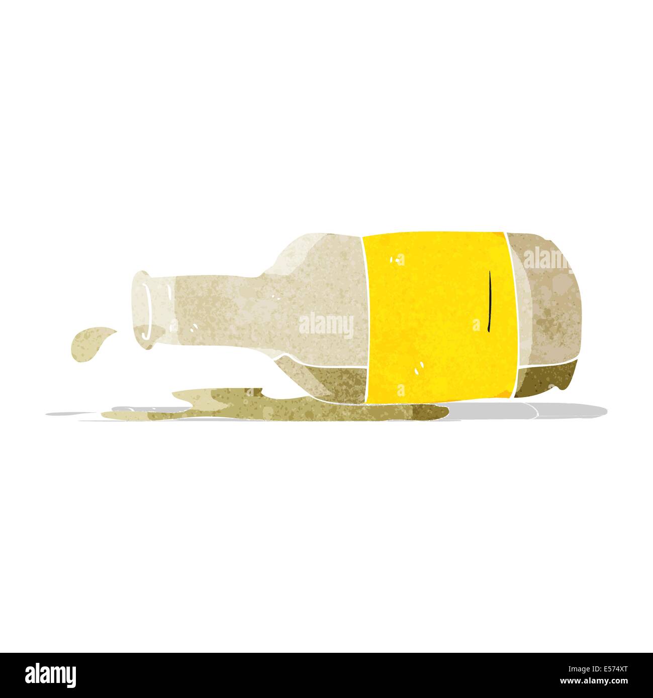 Caricature de la bière renversé Illustration de Vecteur