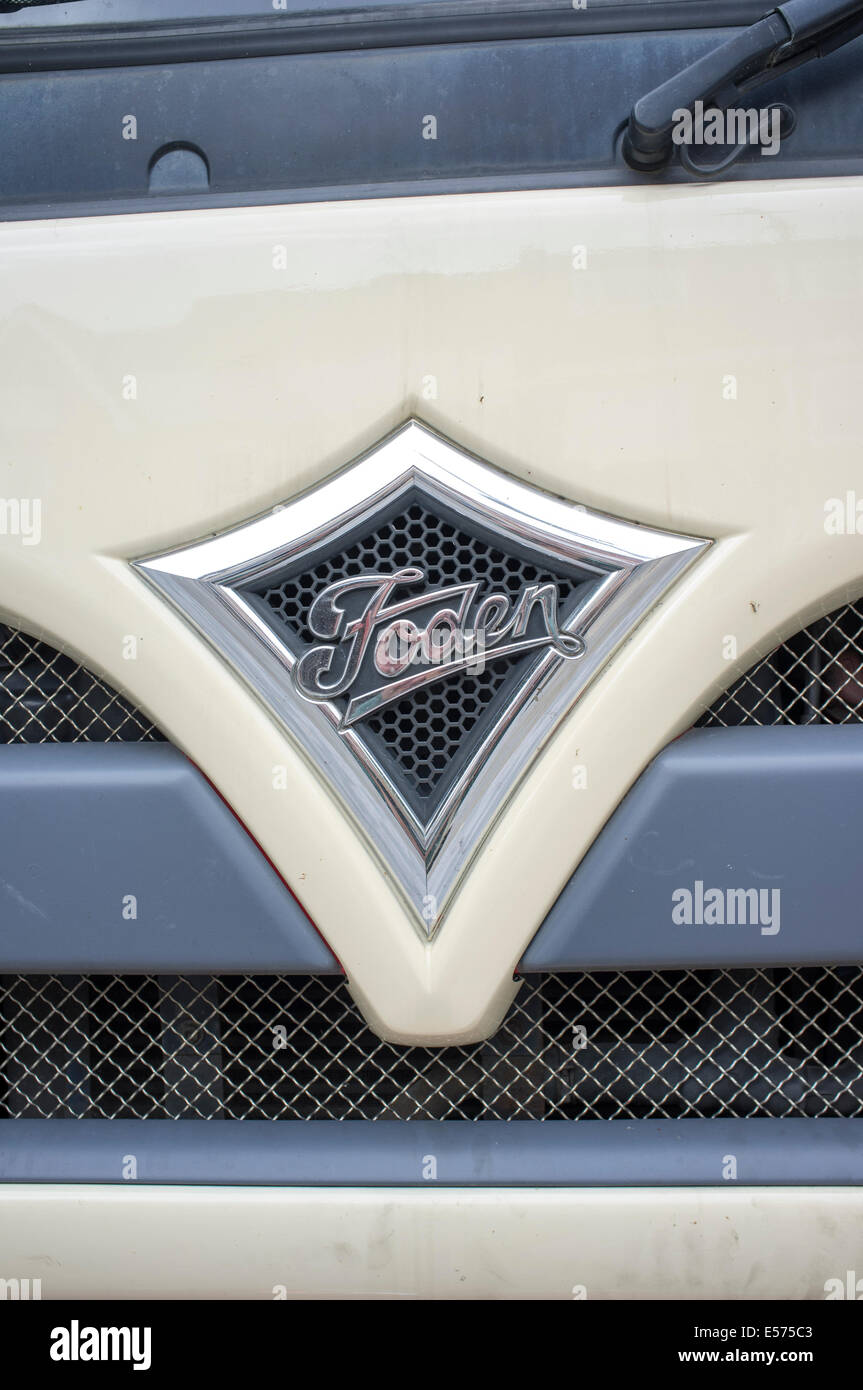 Foden badge sur la grille avant du chariot Banque D'Images