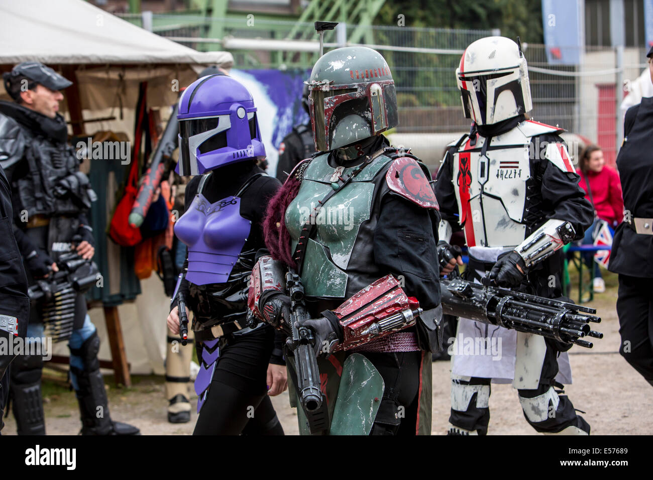 Chevaliers de l'espace, l'événement Fantasy Festival, un rassemblement de joueurs de rôle fantastique toutes sortes de mondes artificiels Banque D'Images