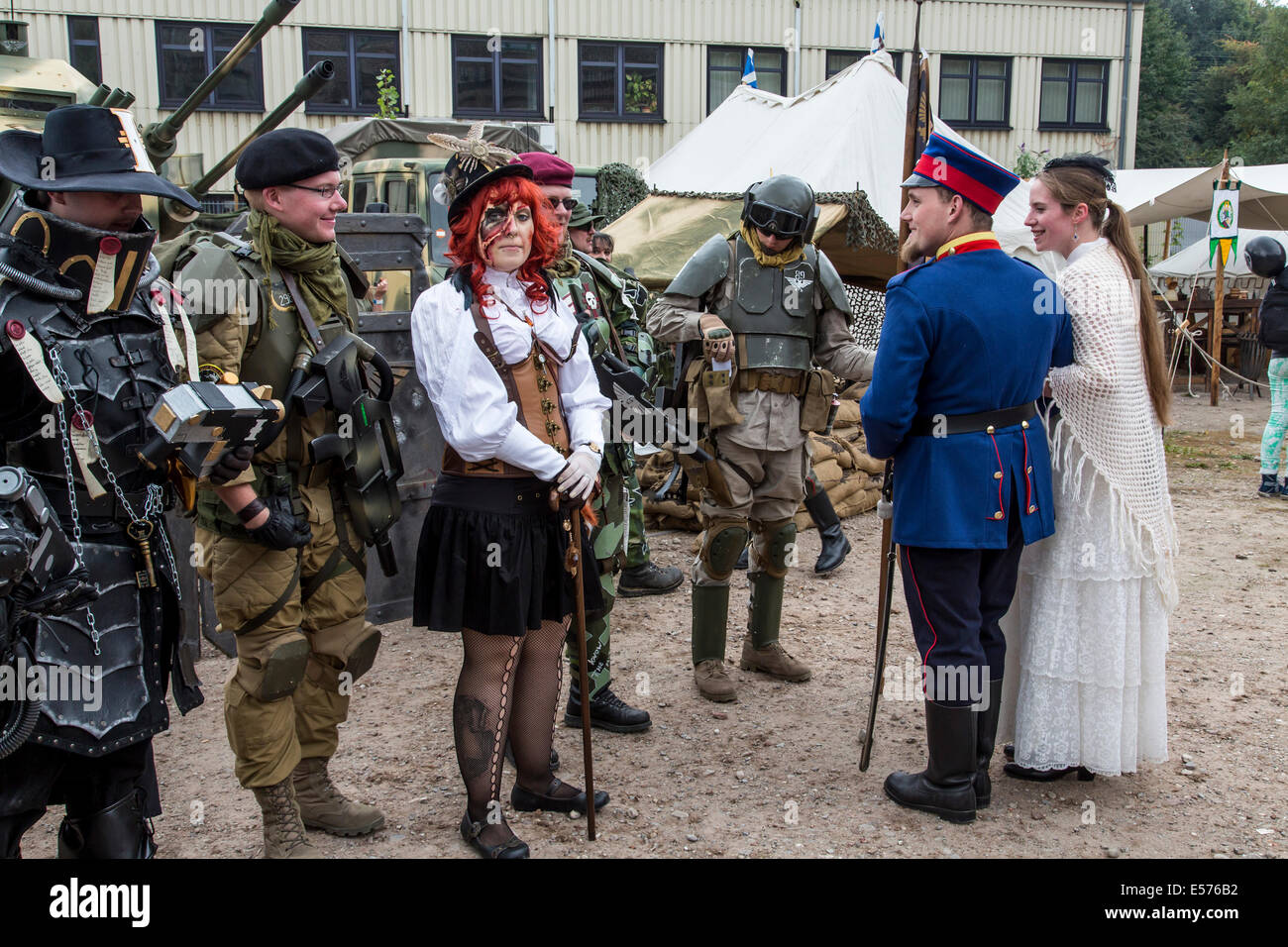 Chevaliers de l'espace, l'événement Fantasy Festival, un rassemblement de joueurs de rôle fantastique toutes sortes de mondes artificiels et des groupes, Banque D'Images